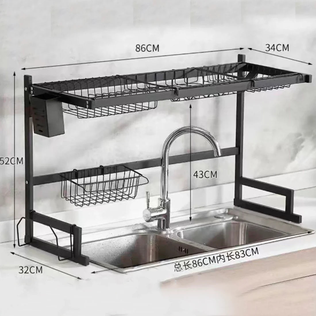Rack Escurridor Lavaplatos Grande 85cm